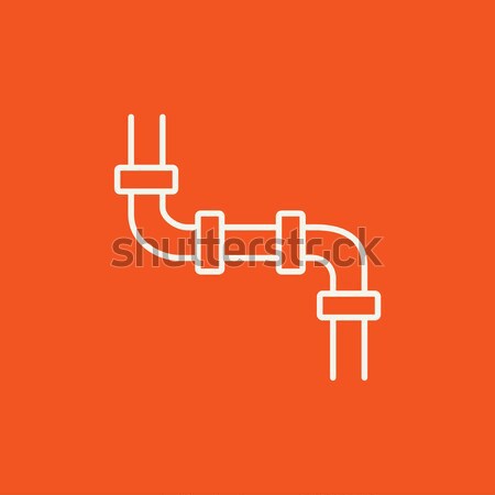 Water pipeline line icon. Stock photo © RAStudio
