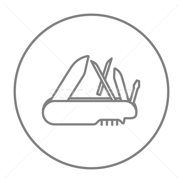 Multipurpose knife line icon. Stock photo © RAStudio