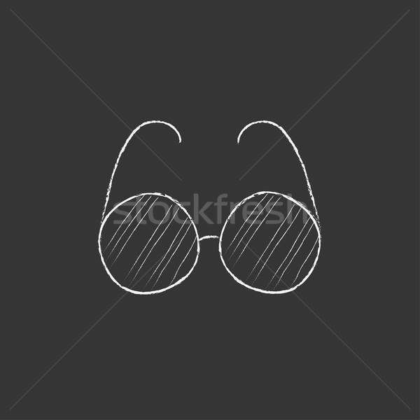 Eyeglasses. Drawn in chalk icon. Stock photo © RAStudio