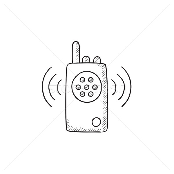 Radio set sketch icon. Stock photo © RAStudio