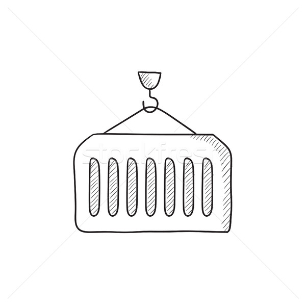 Cargo container sketch icon. Stock photo © RAStudio