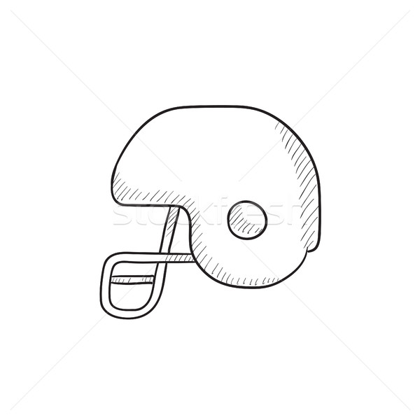 Hockey helmet sketch icon. Stock photo © RAStudio