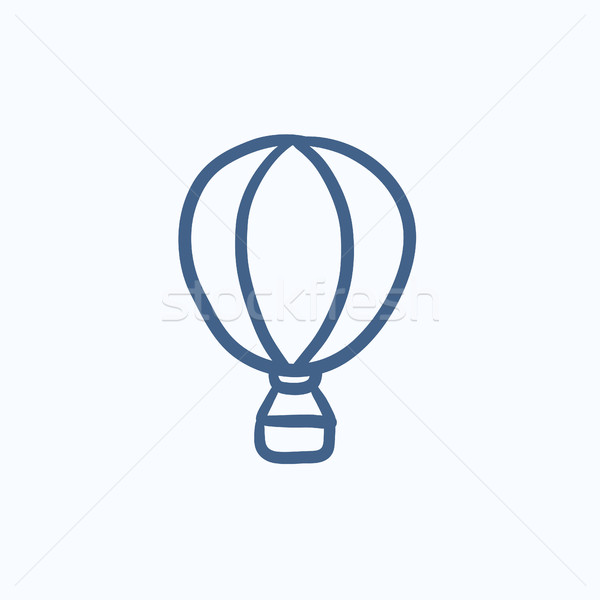 Stock photo: Hot air balloon sketch icon.