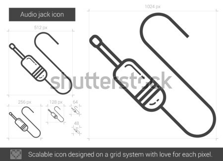 Audio jack line icon. Stock photo © RAStudio