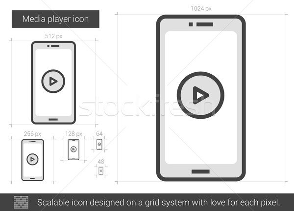 Media player line icon. Stock photo © RAStudio