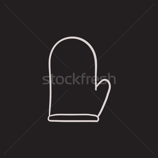 Kitchen glove sketch icon. Stock photo © RAStudio