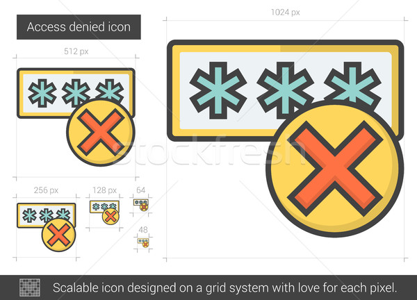 Access denied line icon. Stock photo © RAStudio