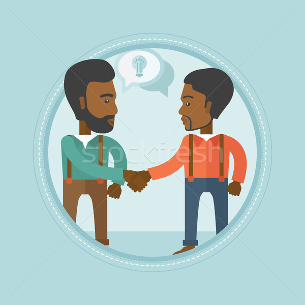 Two businessmen launching new business. Stock photo © RAStudio