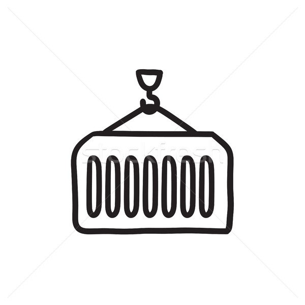 Cargo container sketch icon. Stock photo © RAStudio