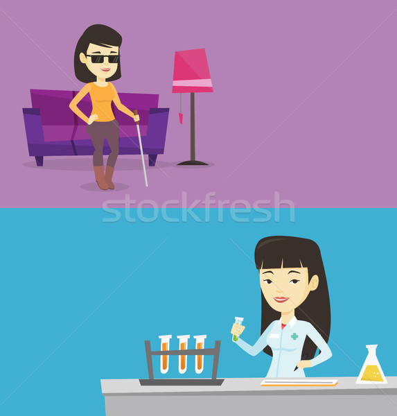Two medical banners with space for text. Stock photo © RAStudio