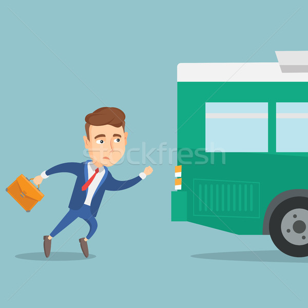 男 を実行して バス 小さな 白人 ビジネスマン ストックフォト © RAStudio