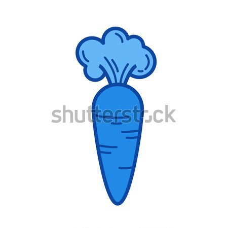 Fraîches carotte ligne icône vecteur isolé [[stock_photo]] © RAStudio