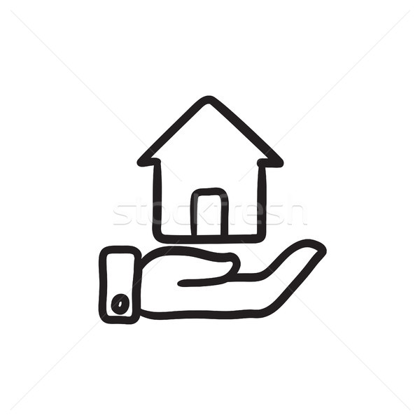 House insurance sketch icon. Stock photo © RAStudio