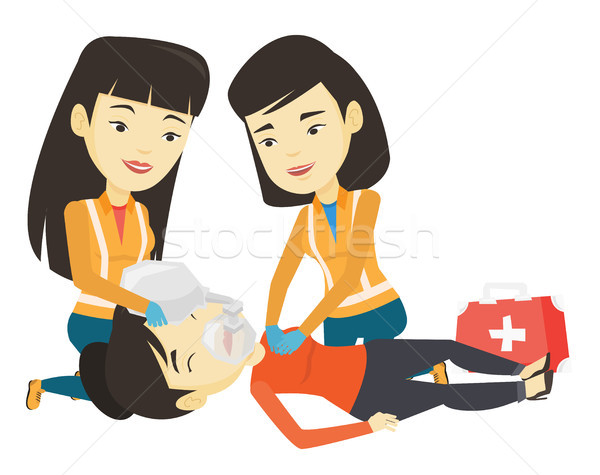 Paramedics doing cardiopulmonary resuscitation. Stock photo © RAStudio