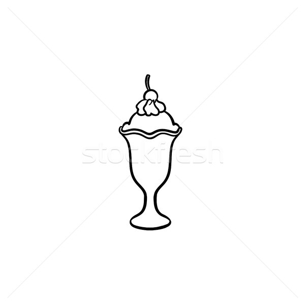 Ice-cream hand drawn sketch icon. Stock photo © RAStudio