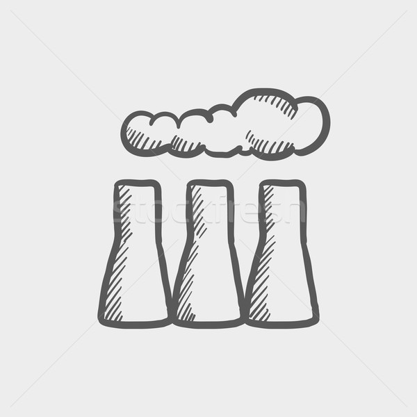 Factory pipe sketch icon Stock photo © RAStudio