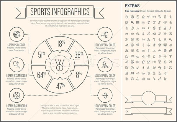 Sport linie proiect sablon element Imagine de stoc © RAStudio