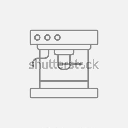 Kaffeemaschine line Symbol Web mobile Infografiken Stock foto © RAStudio