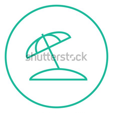 Parasol line ikona internetowych komórkowych infografiki Zdjęcia stock © RAStudio