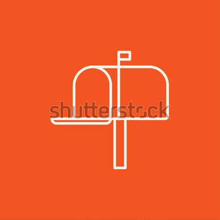 Briefkasten line Symbol Web mobile Infografiken Stock foto © RAStudio