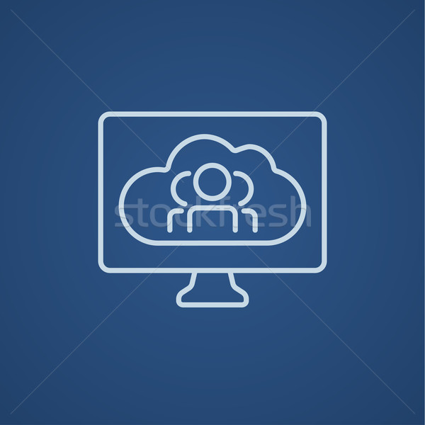 Cloud computing line icon. Stock photo © RAStudio