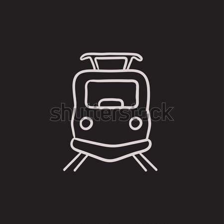 Front view of train line icon. Stock photo © RAStudio