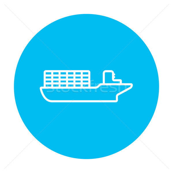 Kargo konteyner gemisi hat ikon web hareketli Stok fotoğraf © RAStudio