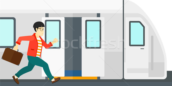 Man missing train. Stock photo © RAStudio