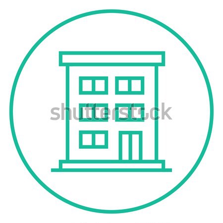 Residential buildings line icon. Stock photo © RAStudio