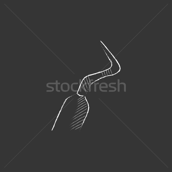 Dental scraper. Drawn in chalk icon. Stock photo © RAStudio