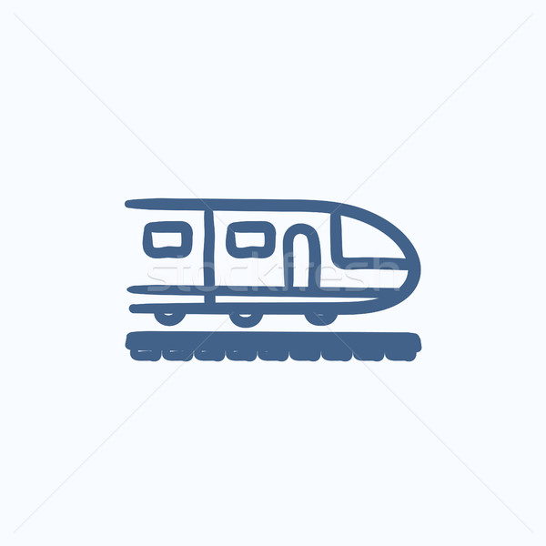 Modern high speed train sketch icon. Stock photo © RAStudio