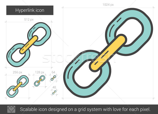 Hyperlink line icon. Stock photo © RAStudio
