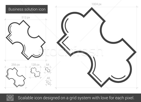 Stock photo: Business solution line icon.