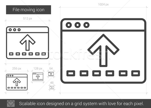 File moving line icon. Stock photo © RAStudio