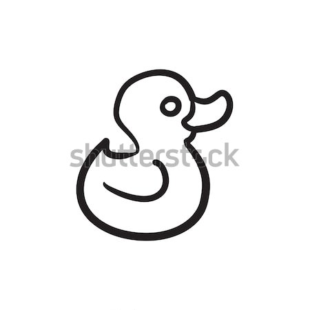 Bath duck sketch icon. Stock photo © RAStudio