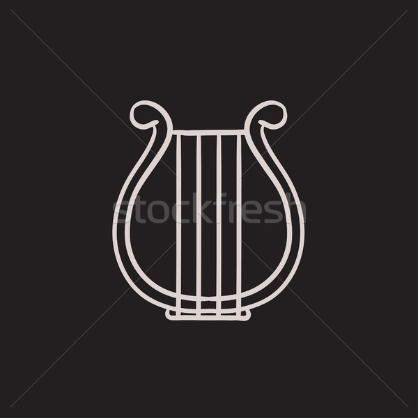 Lyre sketch icon. Stock photo © RAStudio