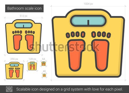 Bathroom scale line icon. Stock photo © RAStudio