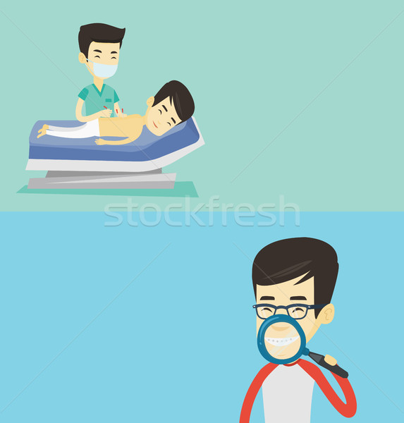 Twee medische banners ruimte tekst vector Stockfoto © RAStudio