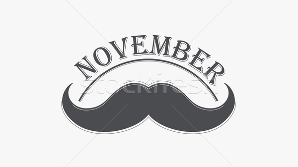 Moustache and hand lettered phrase November. Stock photo © RAStudio