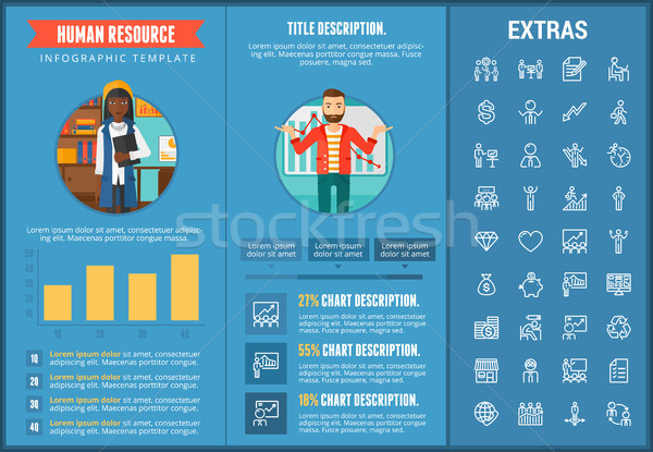 Human resource infographic template and elements. Stock photo © RAStudio