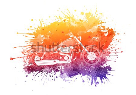 古い車 染色 水彩画 コンピューターグラフィックス ビーチ 空 ストックフォト © RAStudio