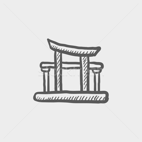 Famous gate sketch icon Stock photo © RAStudio