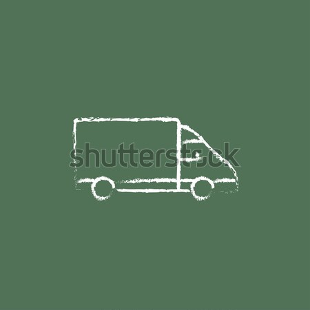 Fuel truck icon drawn in chalk. Stock photo © RAStudio