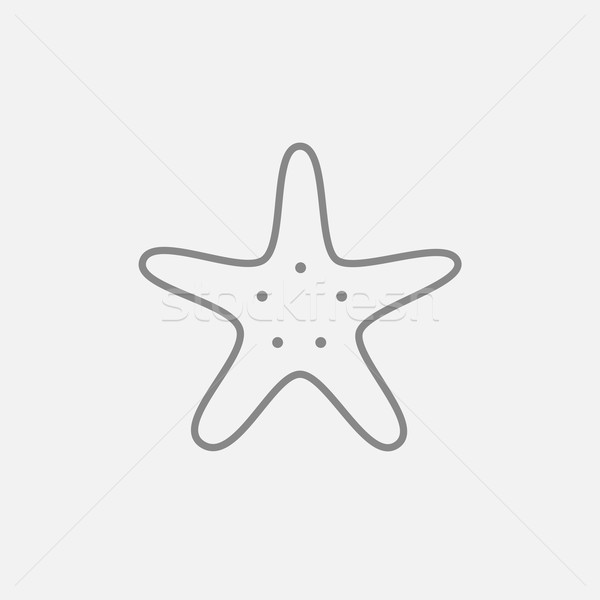 Tengeri csillag vonal ikon háló mobil infografika Stock fotó © RAStudio