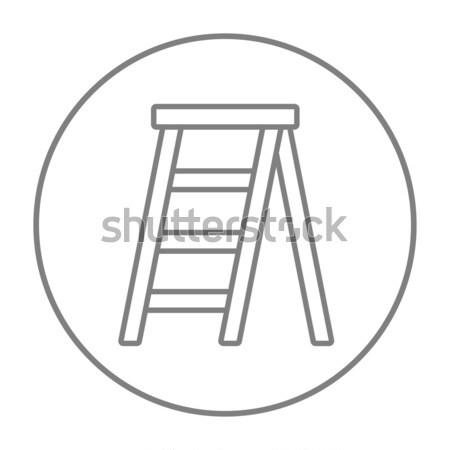 Stepladder line icon. Stock photo © RAStudio