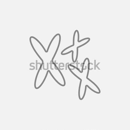 Stock photo: Chromosomes line icon.