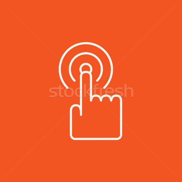 Touch screen gesture line icon. Stock photo © RAStudio