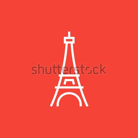 Eiffel Tower línea icono web móviles infografía Foto stock © RAStudio