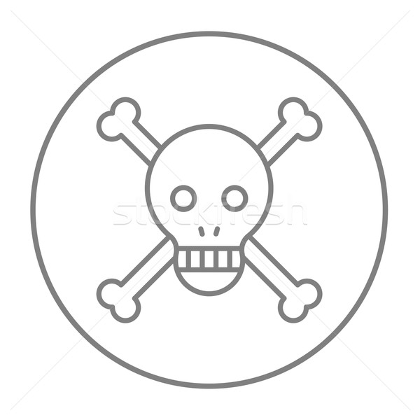 Skull and cross bones line icon. Stock photo © RAStudio