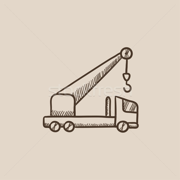 Mobile crane sketch icon. Stock photo © RAStudio